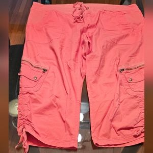 XCVI Cropped Salmon Cargo Pants